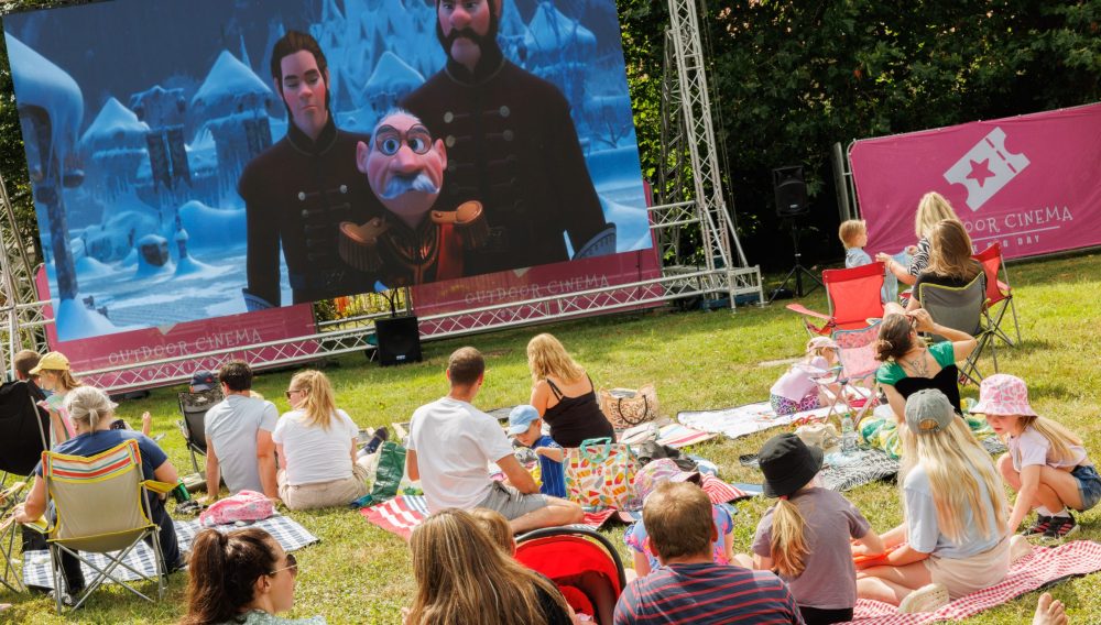 Clarks Village open-air cinema Picture: Huw John, Cardiff