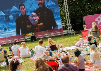 Clarks Village open-air cinema Picture: Huw John, Cardiff