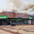 Dunelm, at the Quedam Centre in Yeovil, was badly damaged in the fire. Pictures: Sherborne Fire Station