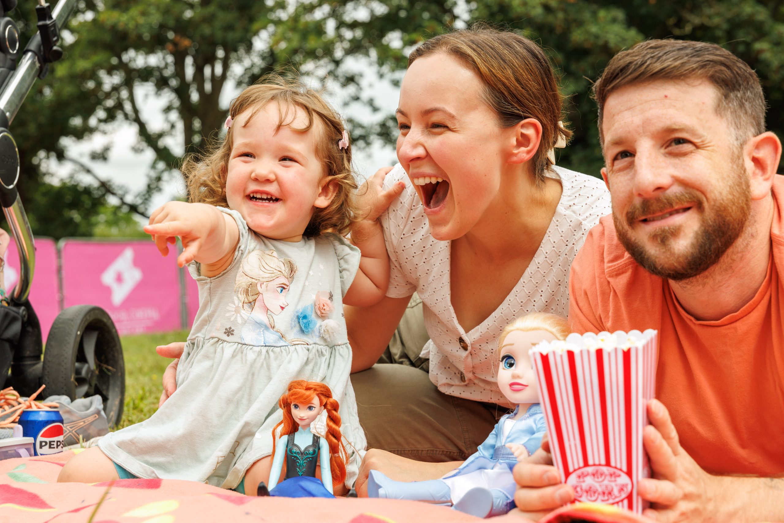 Families enjoying the open-air cinema Picture: Huw John, Cardiff