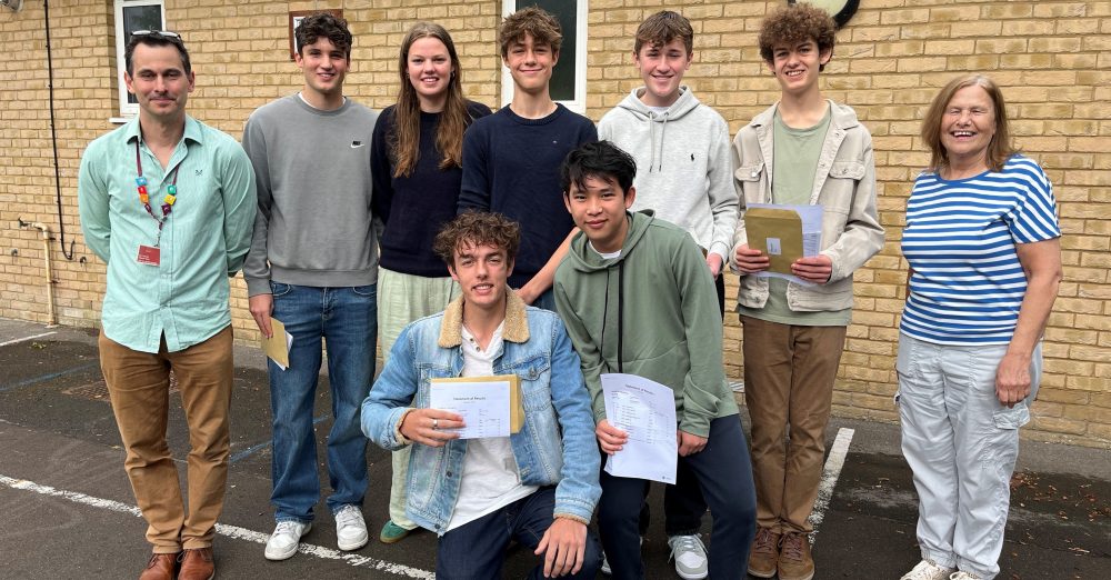 GCSE and IGCSE Maths Students with Mr Dalzell and Mrs Owen Picture: Sexey's School