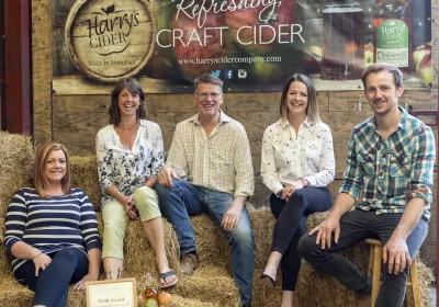 The Harry’s Cider family, based at Long Sutton, near Langport: Jess, Alison, Harry, Lizzie and Toby