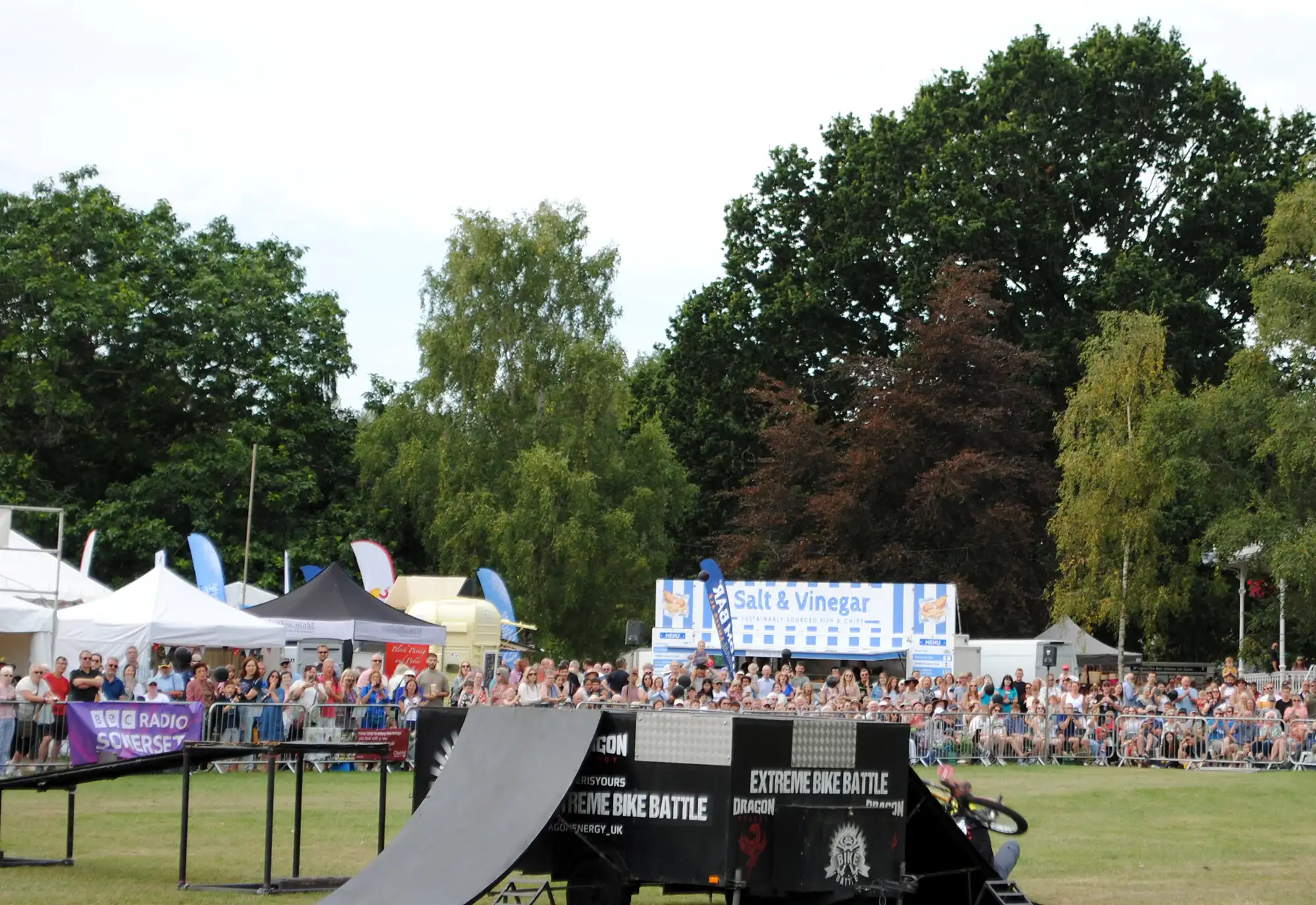 Before coming to rest at the bottom of the ramp