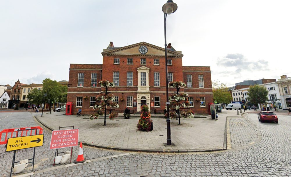 Anti-racism protestors gathered at Market House in Taunton on Saturday. Picture: Google
