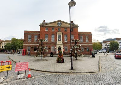Anti-racism protestors gathered at Market House in Taunton on Saturday. Picture: Google