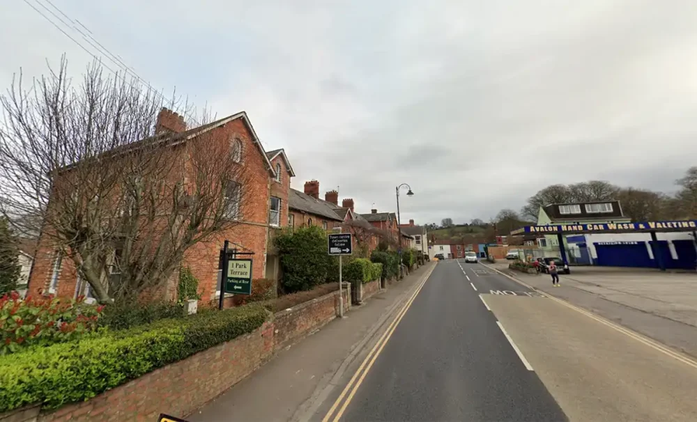 The fire was reported at a property in Park Terrace, Glastonbury. Picture: Google