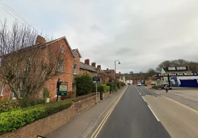 The fire was reported at a property in Park Terrace, Glastonbury. Picture: Google