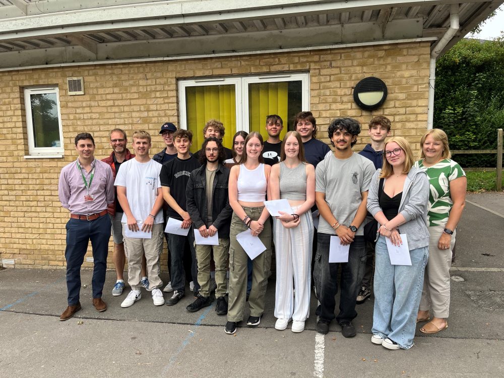 Students at Sexey's Sixth Form celebrating their results Picture: Sexey's School