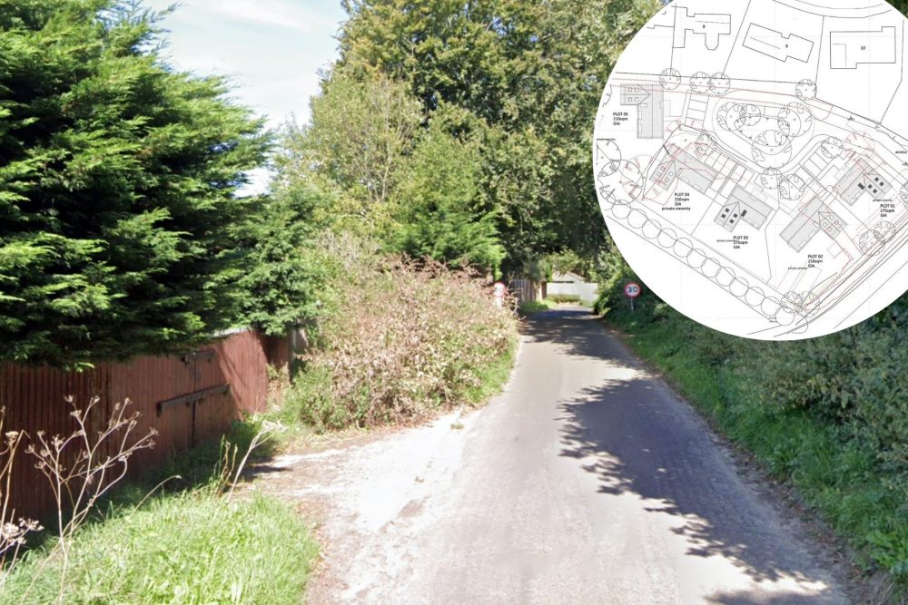 The homes would be built on a site off North Street, Norton sub Hamdon. Pictures: Google/Atelier 17/Somerset Council