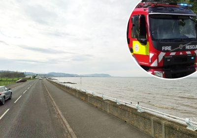 Firefighters and the Coastguard were sent to Blue Anchor last night. Picture: Google
