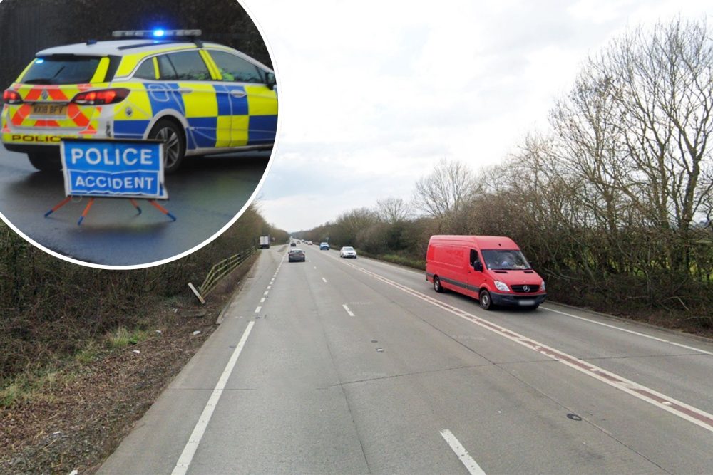 The crash, involving a Skoda and a van, happened on the A303 Ilminster Bypass near Whitelackington. Picture: Google