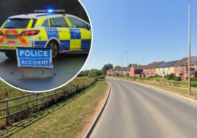 The crash happened in Wolvershill Road, Banwell, this morning. Pictures: Google/NBV