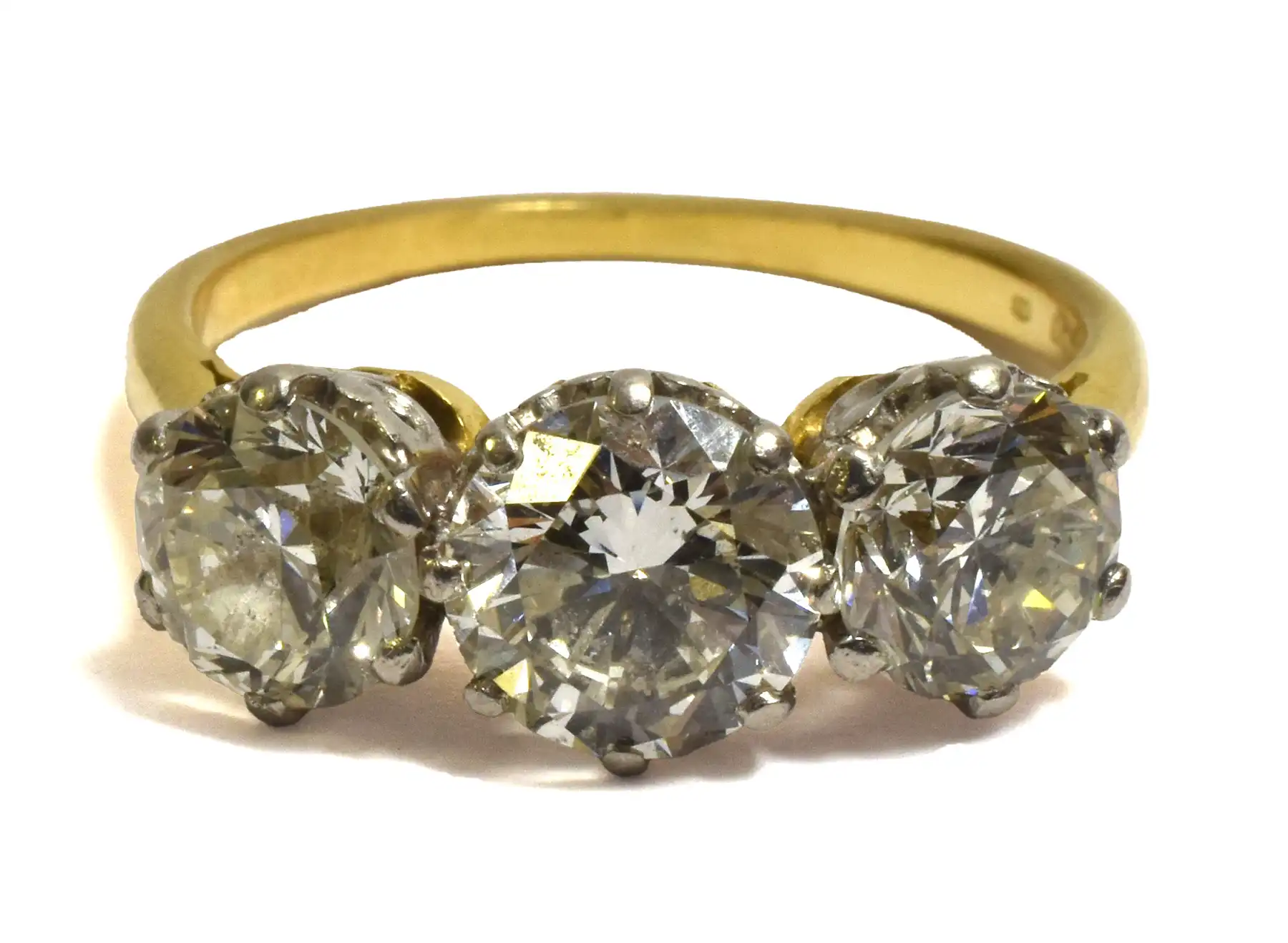 One husband secured this three-stone diamond ring for his wife. Picture: GTH