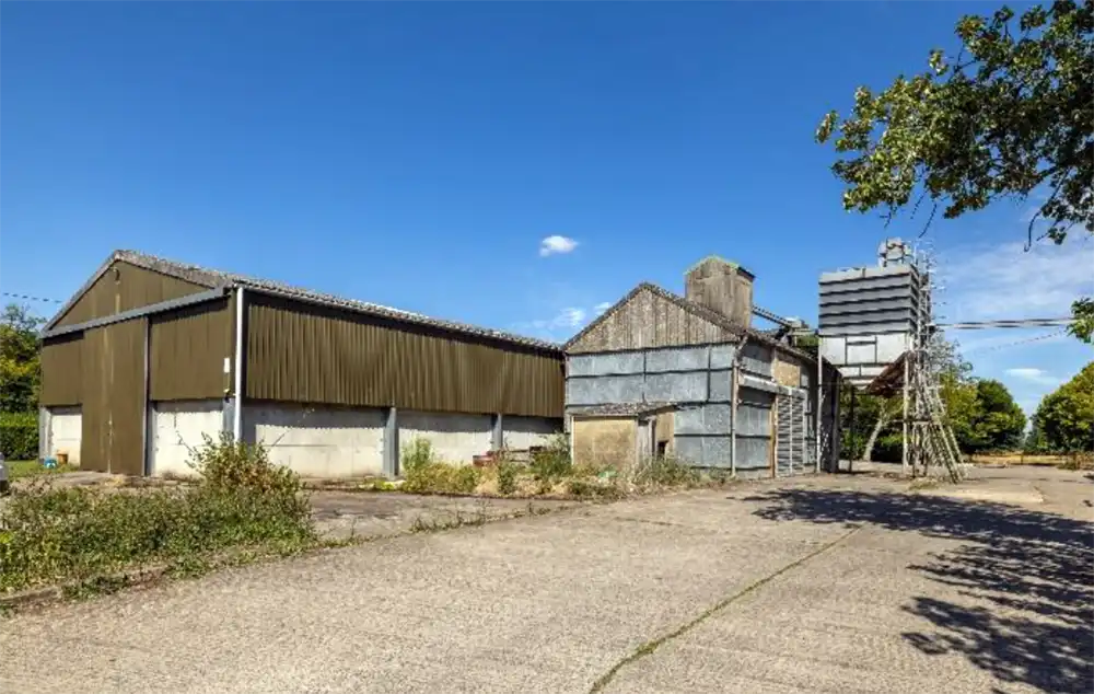 A grain drying plant would be demolished as part of the plan. Picture: Salmon Planning Company/Somerset Council