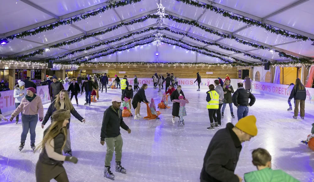The Clarks Village ice rink will be open for seven weeks before and after Christmas