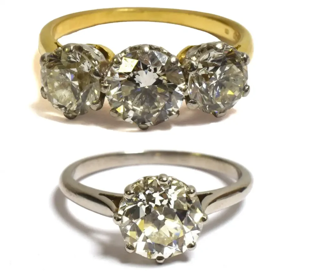 The rings were sold at a GTH auction at Junction 24, near Bridgwater. Pictures: GTH