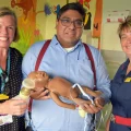 From left; Consultant paediatricians Dr Gabriella Fillon and Dr Michael Fernando, with Lisa Plowman, paediatrics senior ward manager