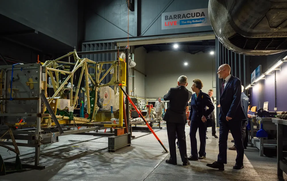Her Royal Highness The Princess Royal at the Fleet Air Arm Museum, in Yeovilton