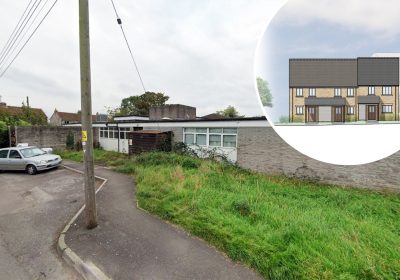 16 new homes are proposed for the former school site in Etsome Terrace, Somerton. Pictures: Google/Boon Brown/Somerset Council