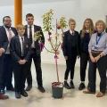 Youngsters gave tours of the new building at Winterstoke Hundred Academy in Weston. Picture: North Somerset Council