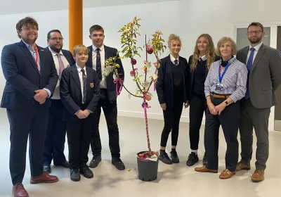 Youngsters gave tours of the new building at Winterstoke Hundred Academy in Weston. Picture: North Somerset Council