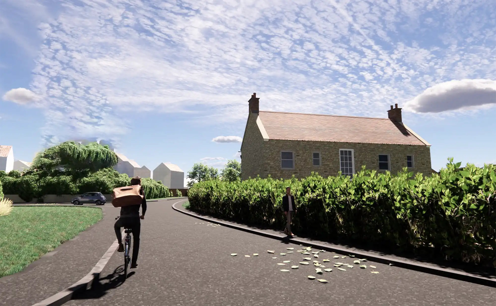 Three new homes are planned of Martin Street, Baltonsborough. Picture: Orme/Somerset Council