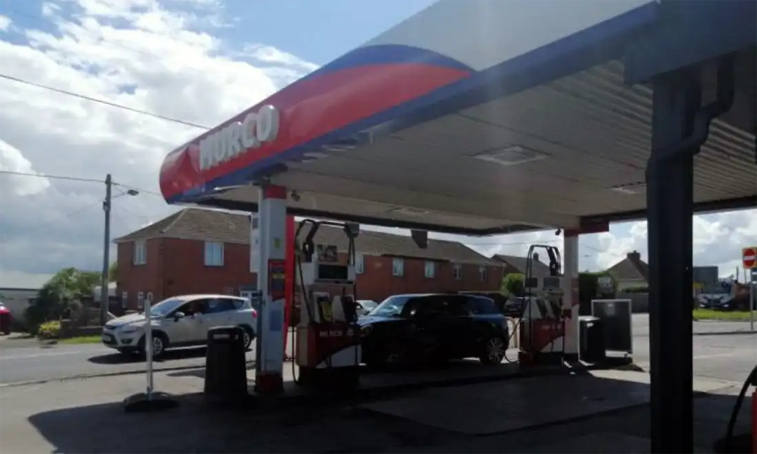 The current forecourt canopy keeps getting hit by high-sided vehicles. Picture: Jaygar/Somerset Council