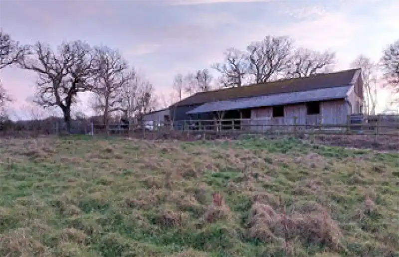 The current barn would be renovated and new pods installed. Picture: NDM Architects/Somerset Council