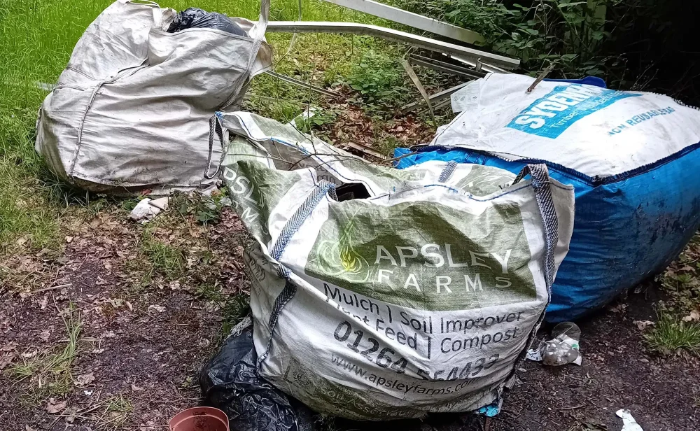Waste traced back to Bath was found in Longleat Forest, Wiltshire. Picture: Wiltshire Council