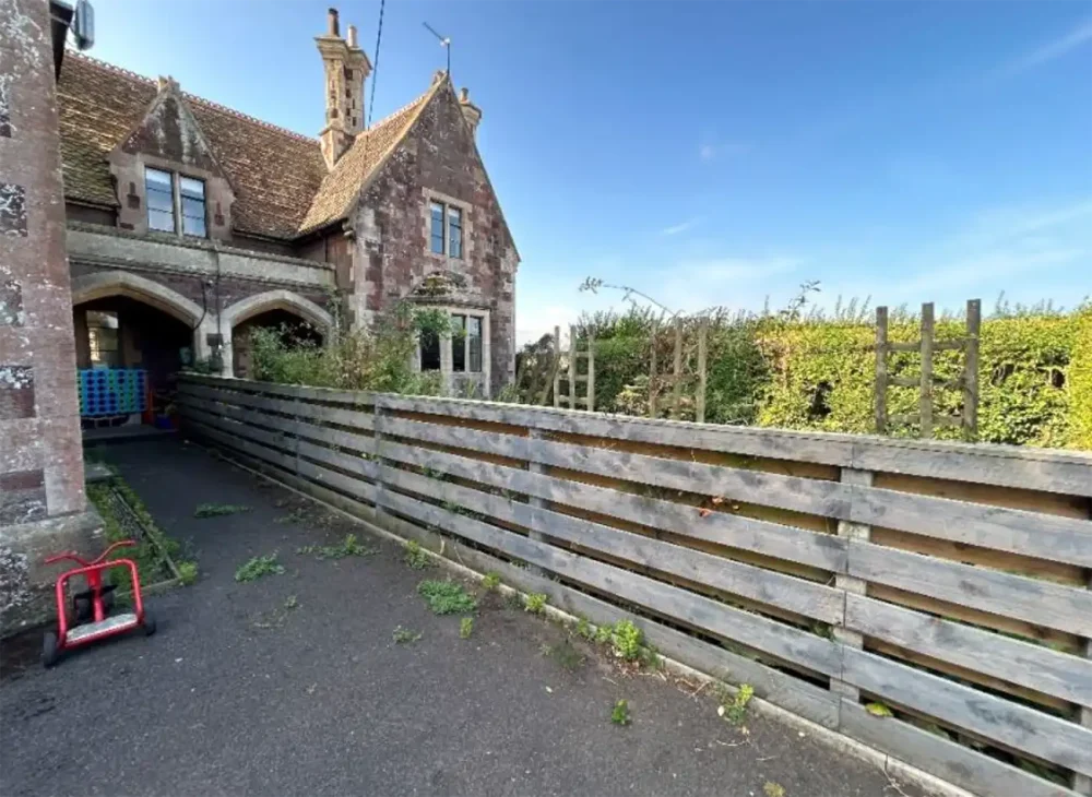 Metal fencing would be installed around the perimeter of Stogursey Primary School. Picture: Eleven10/Somerset Council