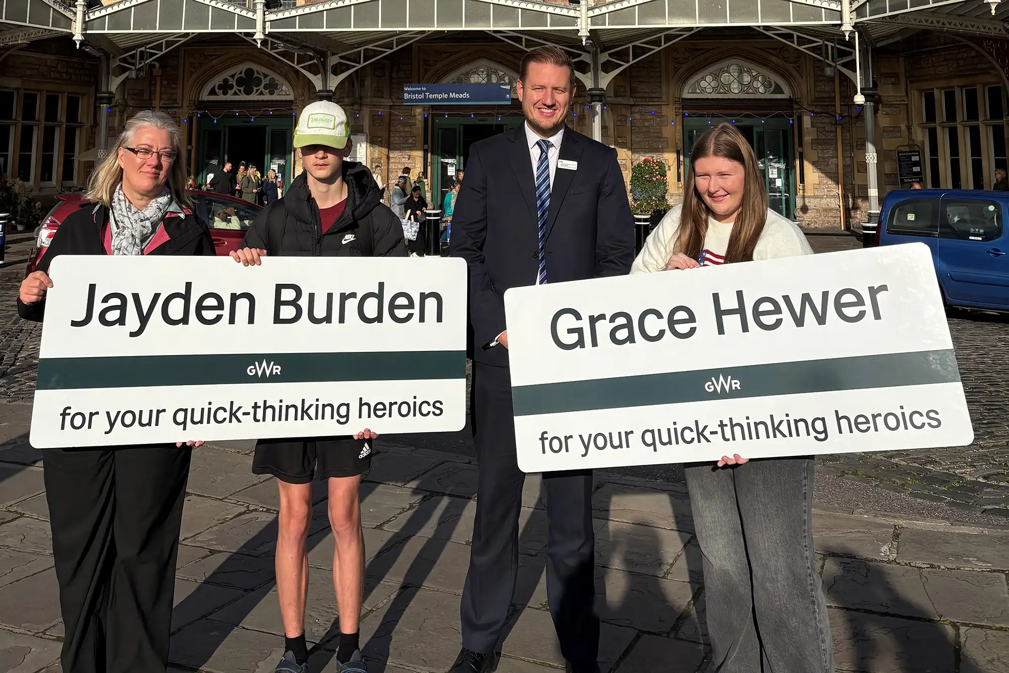 The trio were praised by bosses at Great Western Railway