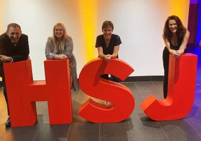 From left: Neil Thomas - high intensity use lead, Kristel Van Der Schyff - hospital team manager and Home First and Ubuntu lead at the Community Council for Somerset, Karen Holden - associate director of clinical transformation, Gayle Covey - consultant social worker and community mental health service team manager