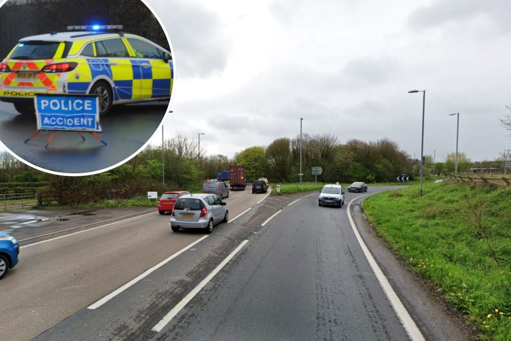 The incident is affecting traffic on the A358 and A303 at Southfields Roundabout, Ilminster. Picture: Google