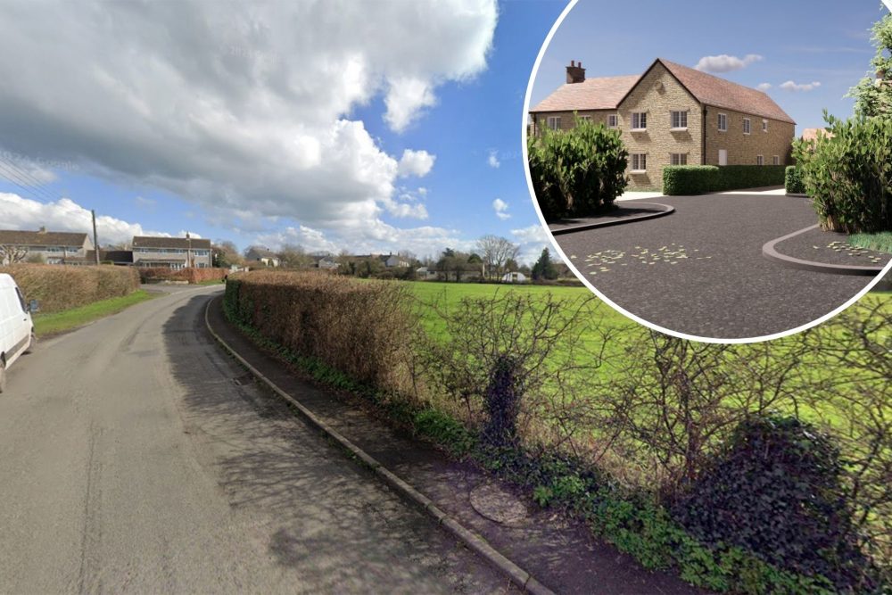 Three new homes are planned in Martin Street, Baltonsborough. Picture: Orme/Somerset Council