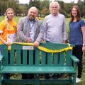 The mental health support bench is in place in Vivary Park, Taunton. Picture: Devon & Somerset Fire and Rescue Service