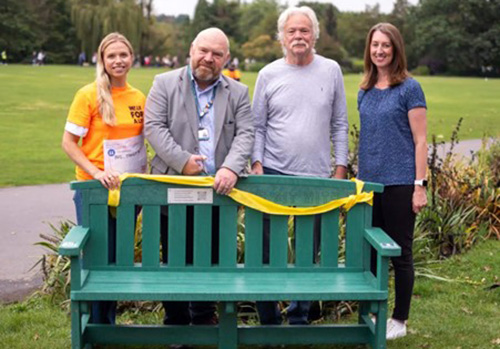 The mental health support bench is in place in Vivary Park, Taunton. Picture: Devon & Somerset Fire and Rescue Service