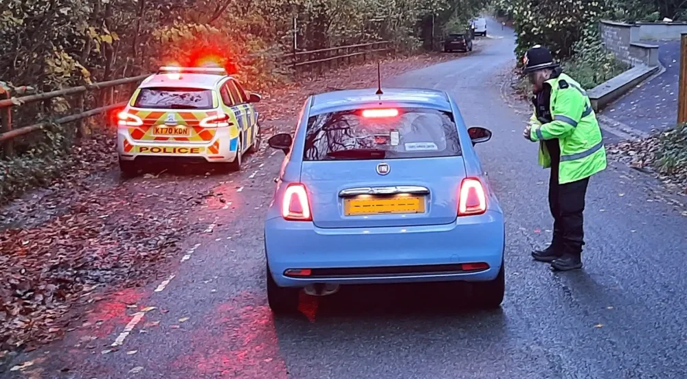 Officers stopped more than 100 cars in Abbots Leigh, in 90 minutes... Picture: North Somerset Neighbourhood Police