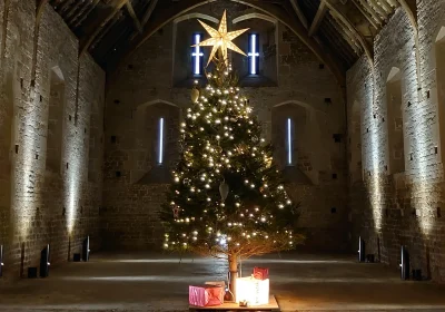 The 14th century barn at SRLM will be decorated and bathed in sound for Christmas. Picture: Paul Jones/Somerset Leveller
