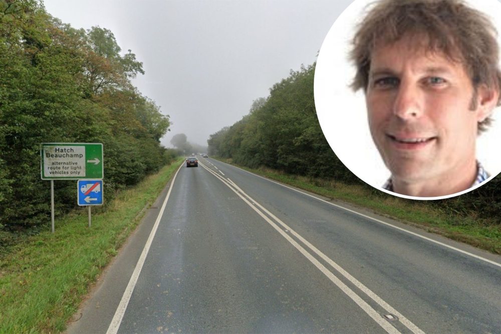 Cllr Richard Wilkins is still keen to see changes on the A358 between Taunton and Ilminster. Pictures: Google/Somerset Council
