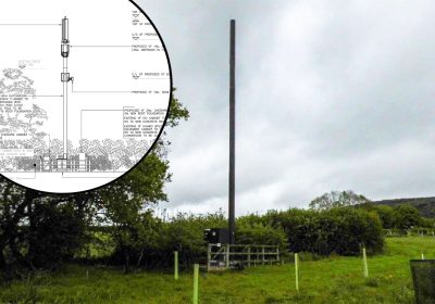 A new, 5G mast is planned in West Bagborough. Pictures: Cornerstone/Somerset Council