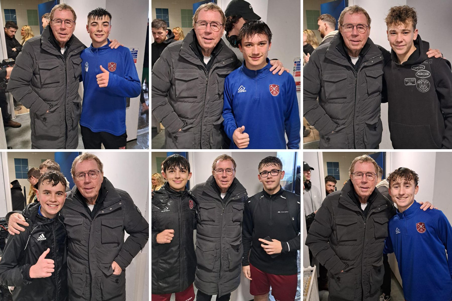 Former Tottenham, West Ham and Portsmouth manager Harry Redknapp was happy to pose with young Paulton Rovers players