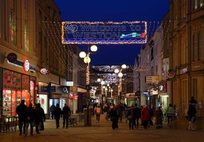 The Christmas lights will be switched on in Weston super Mare in Saturday - and bus travel is free. Picture: Weston Town Council
