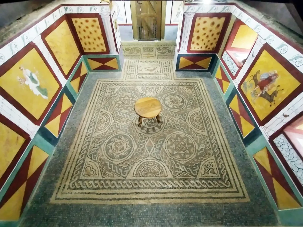 The mosaic has been painstakingly put together at Avalon Archaeology, near Glastonbury. Picture: Martin Day