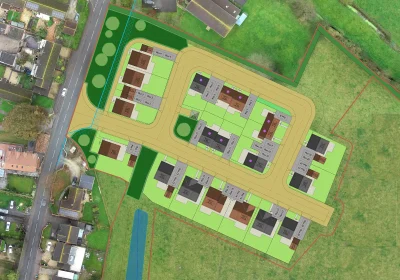 How 20 new homes could be laid out in East Huntspill. Picture: Notaro New Homes/Somerset Council