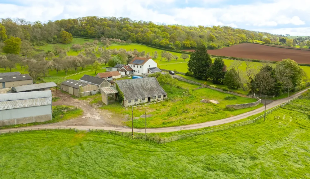 The barn, near Street, has permission for conversion into a five-bed home. Picture: GTH