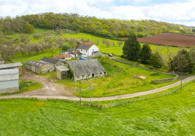 The barn, near Street, has permission for conversion into a five-bed home. Picture: GTH
