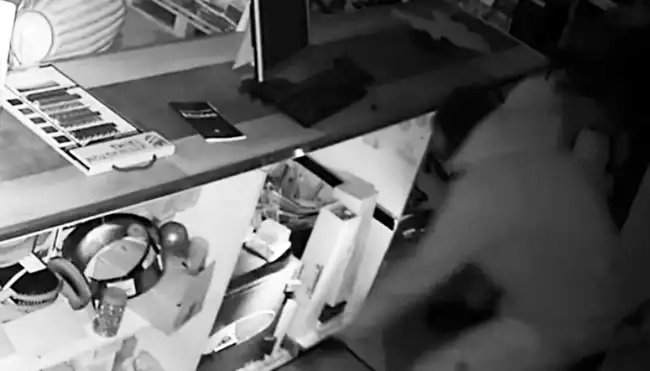 Police are keen to identify two people seen in the CCTV footage after a safe was stolen in Taunton. Picture: Avon & Somerset Police