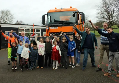 Spready Mercury stopped off at West Pennard CofE Primary School. Picture: Somerset Council
