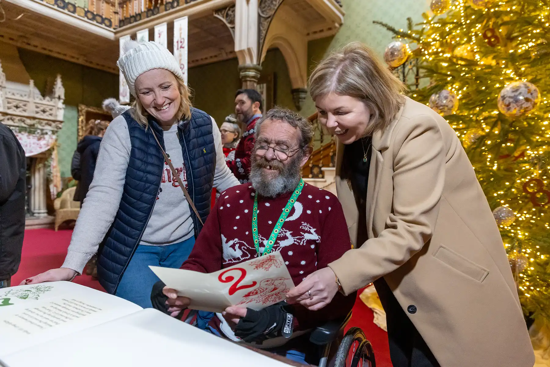 Alliance Homes chief executive Louise Swain, right, with customer Andy Forrest, centre, and customer engagement officer, Rachel Johnson, left