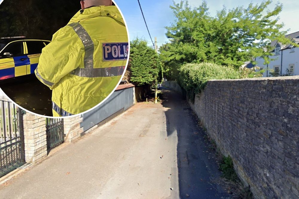 The man was attacked in Hitchin Lane, Shepton Mallet. Picture: Google